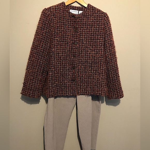 ALFRED DUNNER Vintage Blazer & Slacks Set, Tweed-Like - Picture 1 of 10